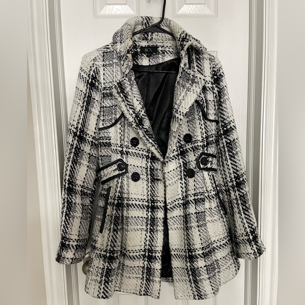 Black and White Peacoat